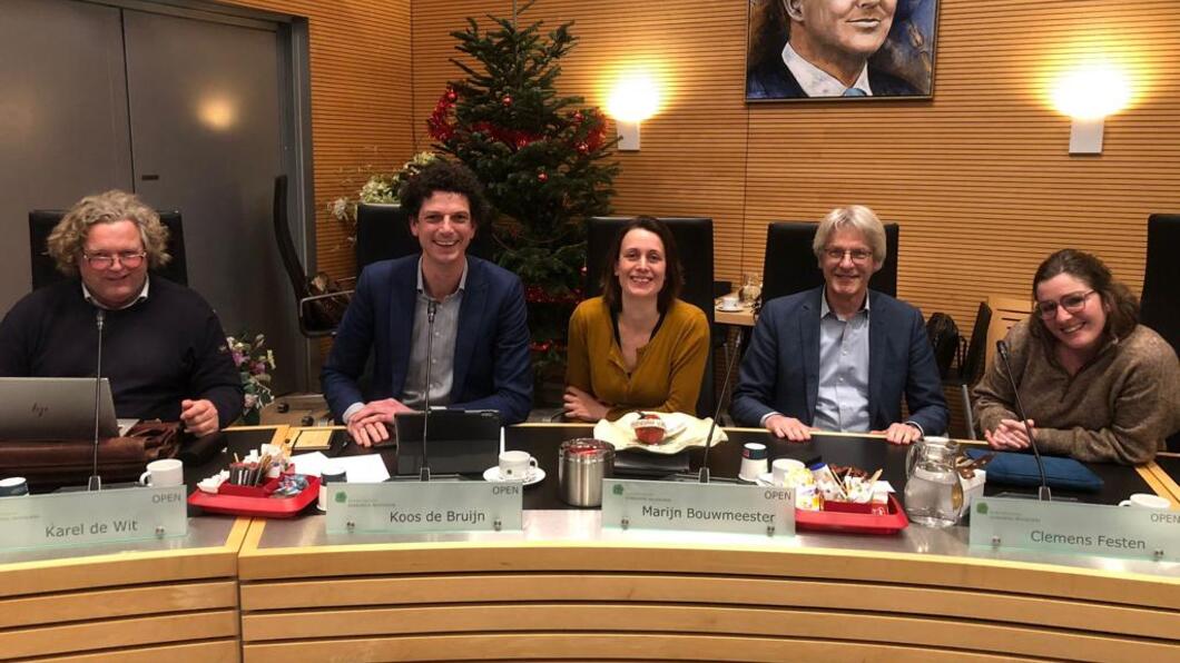 foto van de huidige zittende raadsleden van OPEN